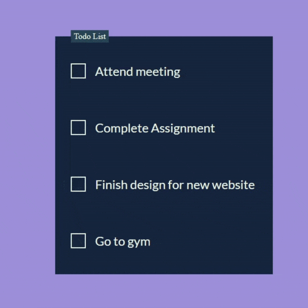 How to Create Pure CSS To Do List Using HTML and CSS